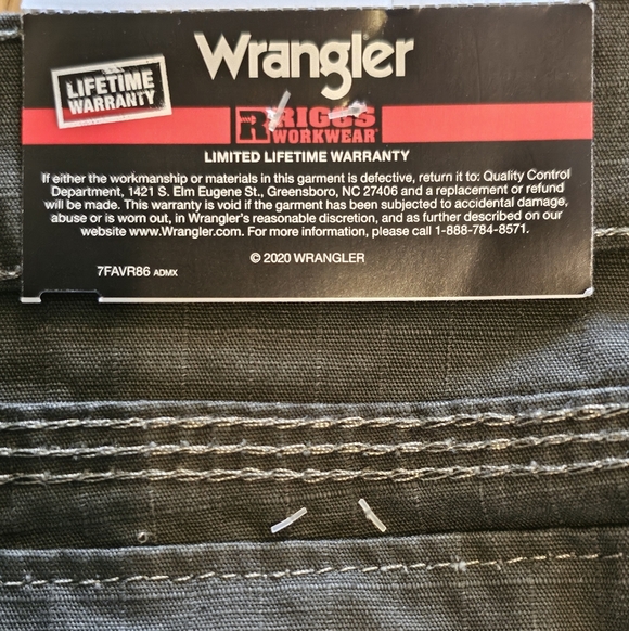 Wrangler Riggs Workwear Men's Ripstop Ranger Cargo Pants Green 58x30 NWT - Picture 8 of 13